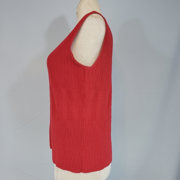 Talbots rust colored sleeveless sweater size Small - Picture 7 of 8
